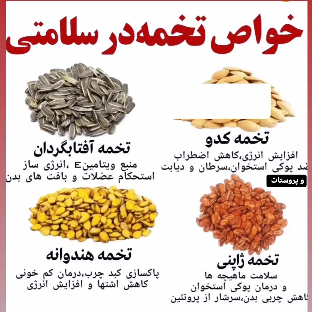 خواص تخمه در سلامتی