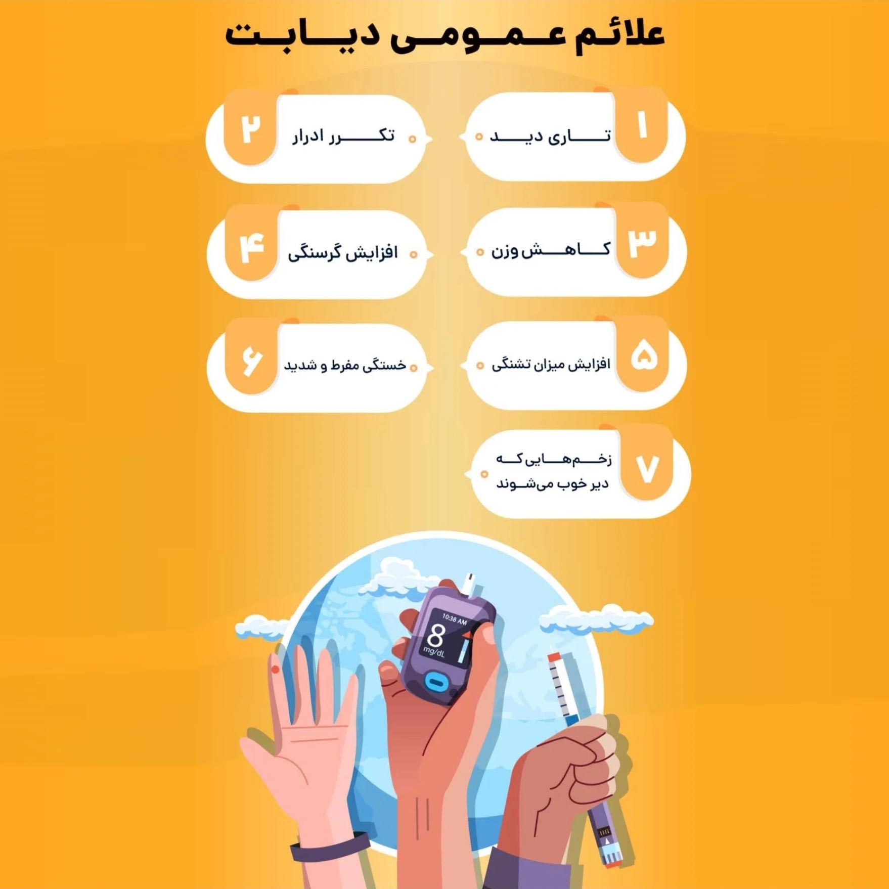 علائم عمومی دیابت چیست ؟ هفت مورد مهم