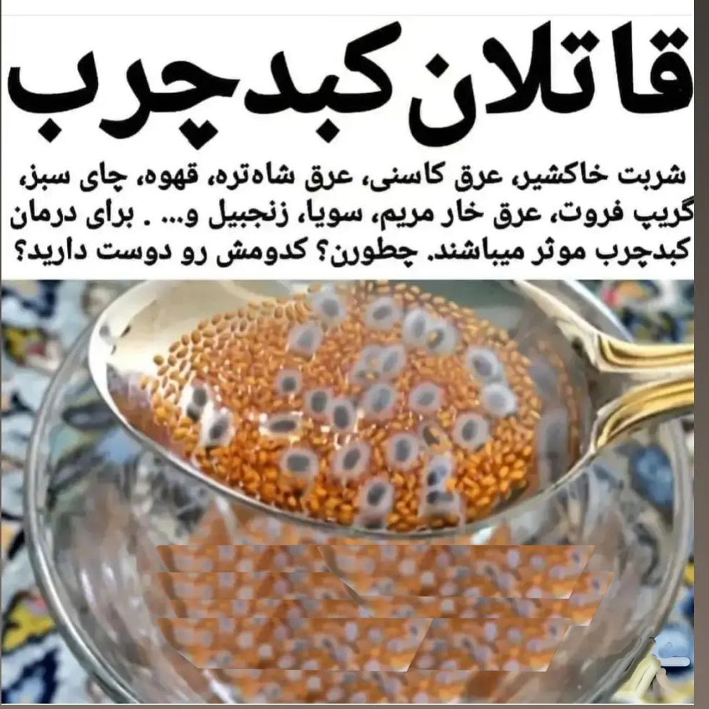 قاتلان کبد چرب خاکشیر عرق کاسنی