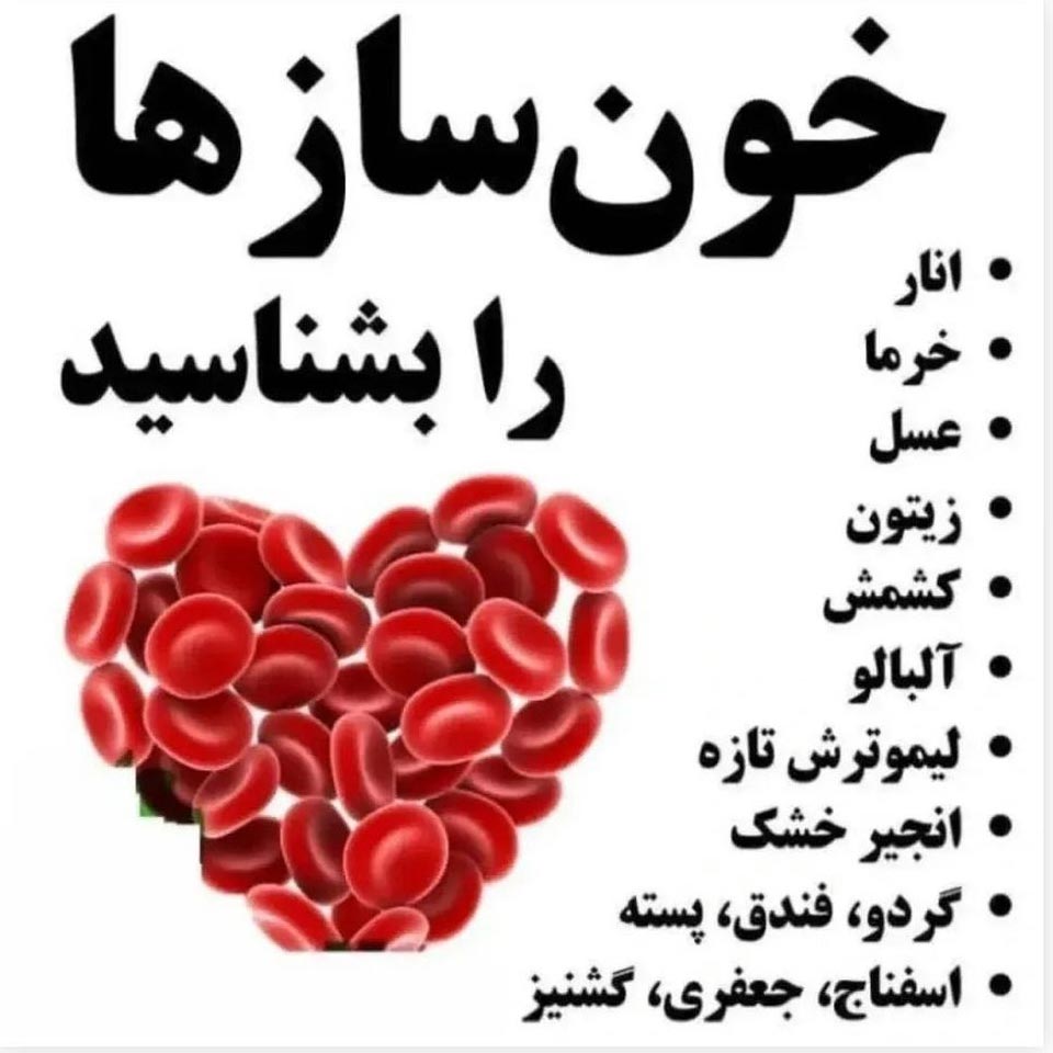 لیست خوراکی های خون ساز