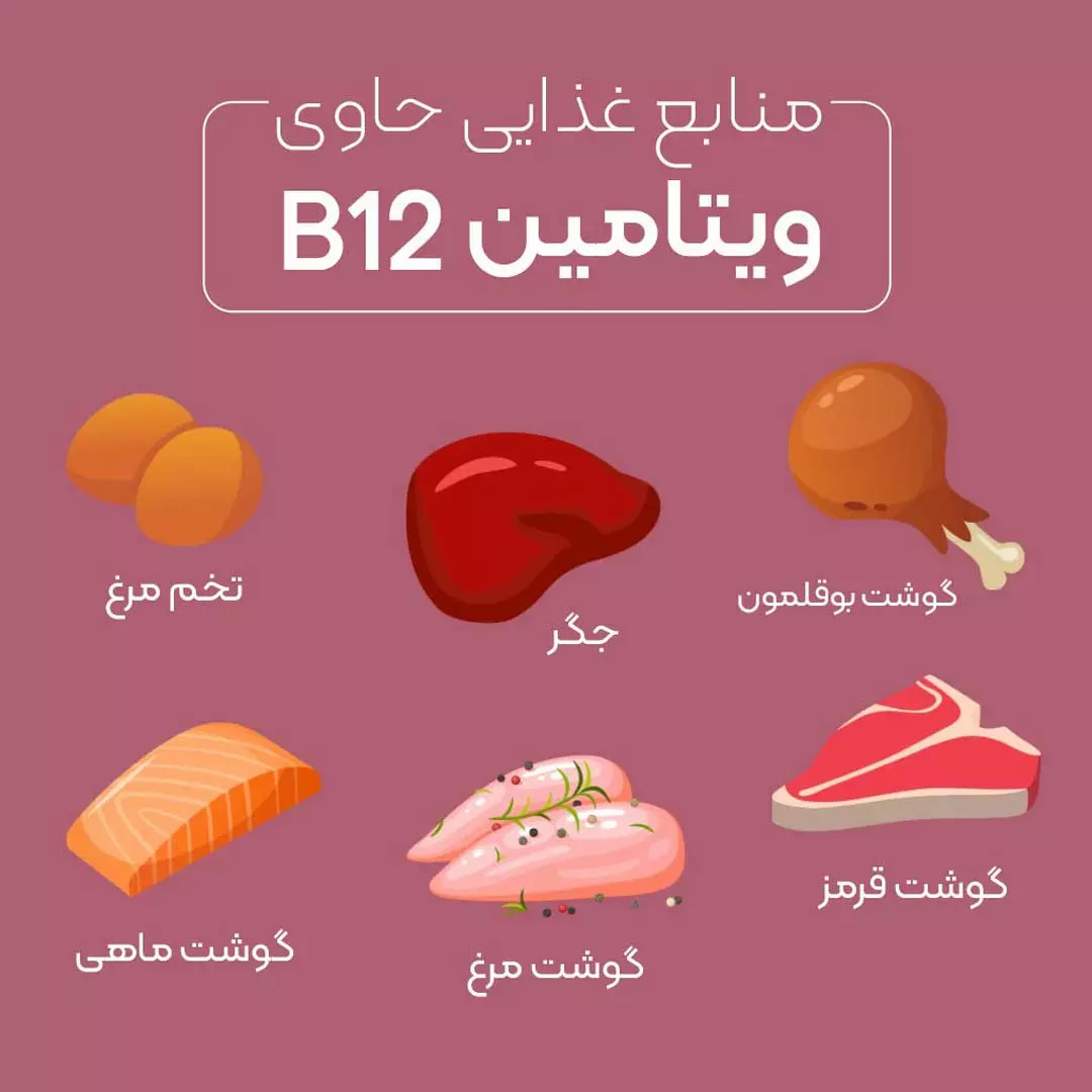 منابع غذایی حاوی ویتامین ب12